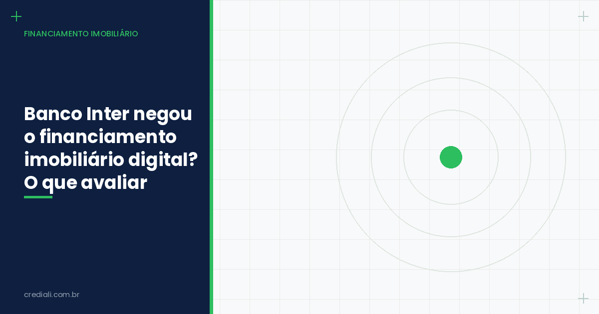 Banco Inter negou o financiamento imobiliário digital? O que avaliar